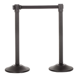 Stanchion with retractable strap. (12')